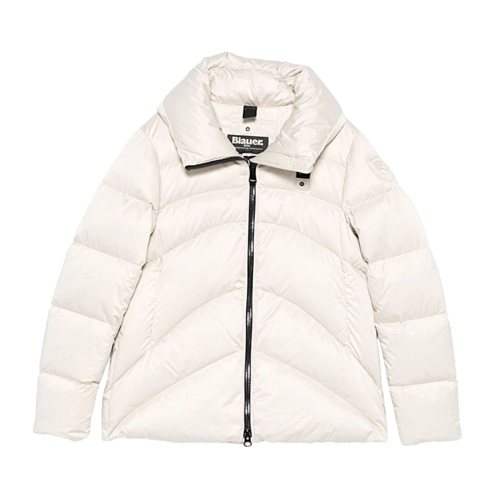 Blauer Women's White Giubbino - Down Jackets - L - Jackets