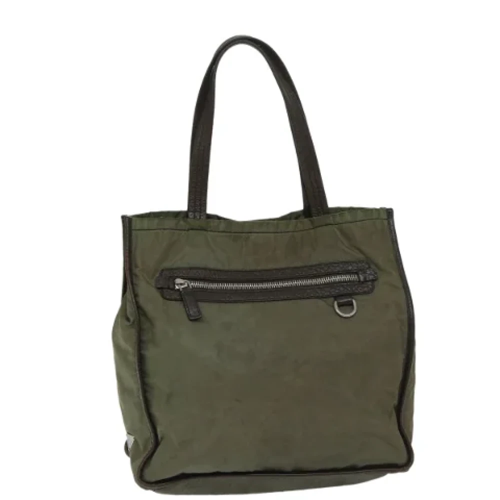 Prada Vintage Pre-owned Nylon totes Green Dames