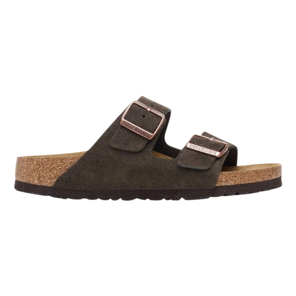 Birkenstock Men's Brown Sliders, 8 Uk, Arizona Leve Slippers