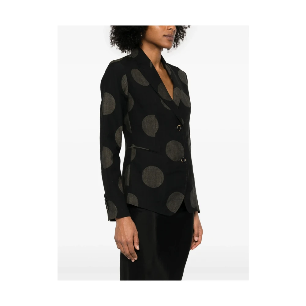 UMA Wang Zwart geknoopte buitenkleding met Amerikaanse achterventilatie Black Dames