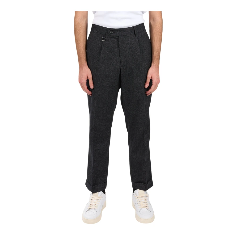 Paolo Pecora Denim Plooi Broek Black Heren