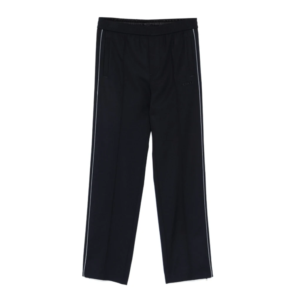 Gucci Blauwe Logo-Patch Broek Blue Heren