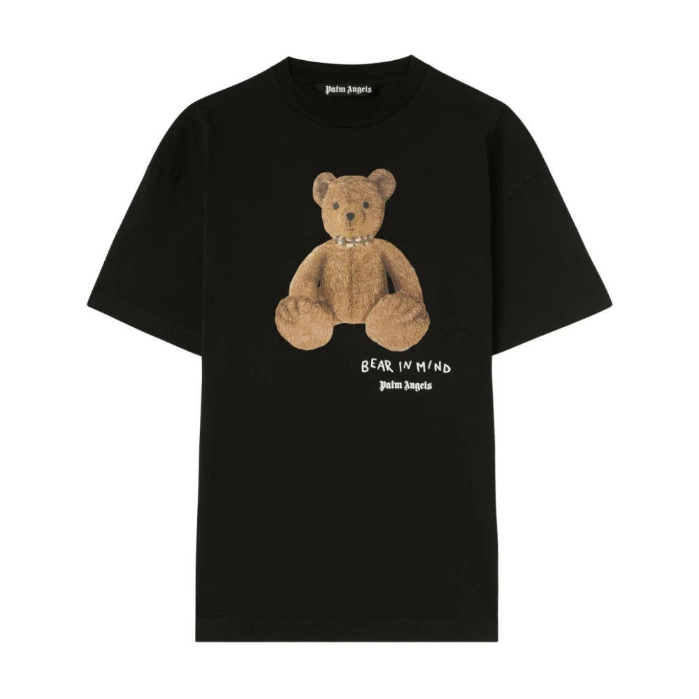 Palm Angels Beer Motief Slogan Print T-shirts Black Heren