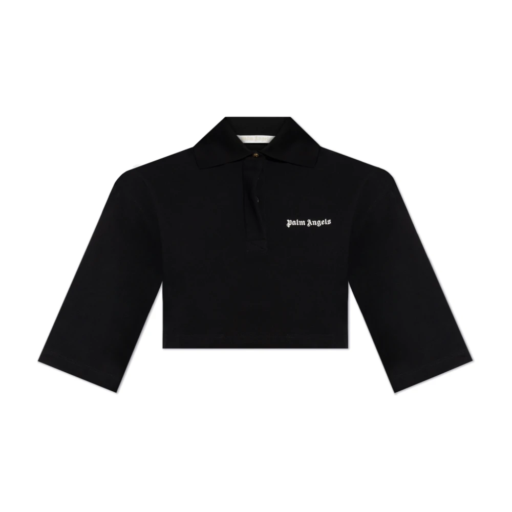 Palm Angels Korte Polo Black Dames