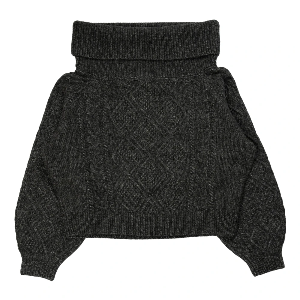 Gestuz Grijze Off Shoulder Sweater Gray Dames