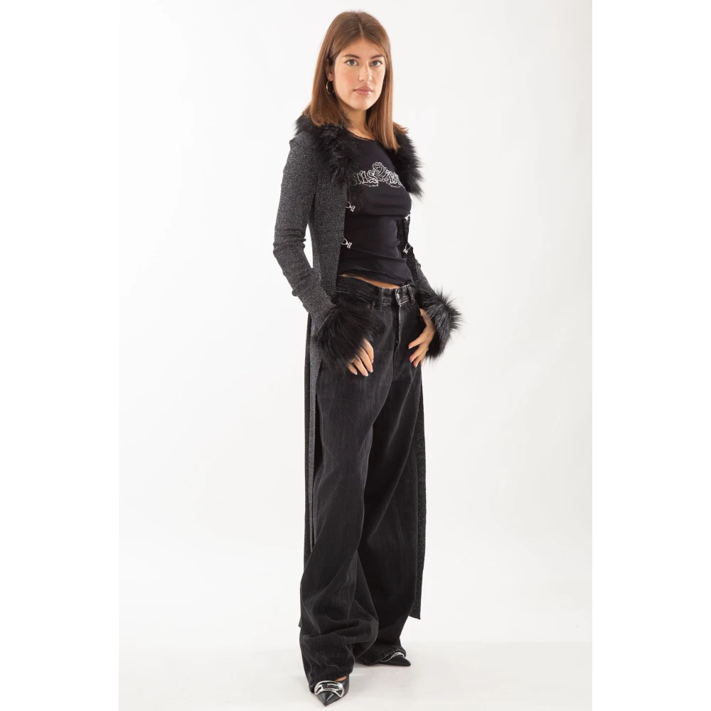 Misbhv Kristal Logo Mesh Longsleeve Tee Black Dames