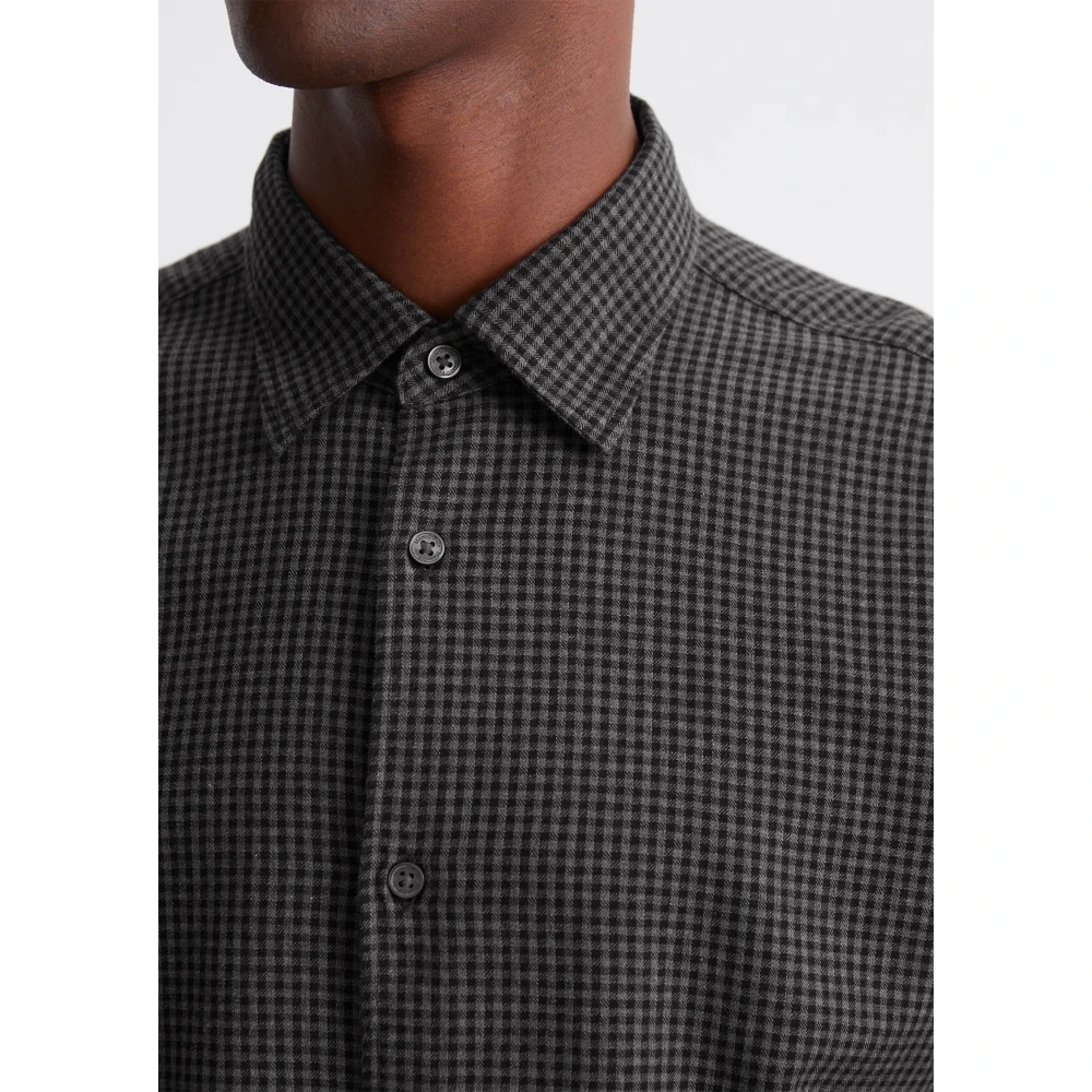Marc O'Polo Vichy shirt regular Black Heren