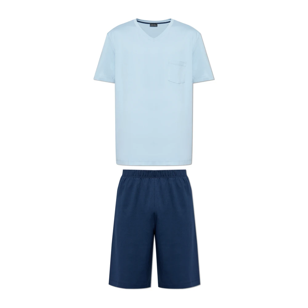 Hanro Pyjama's 'Night & Day' Blue Heren
