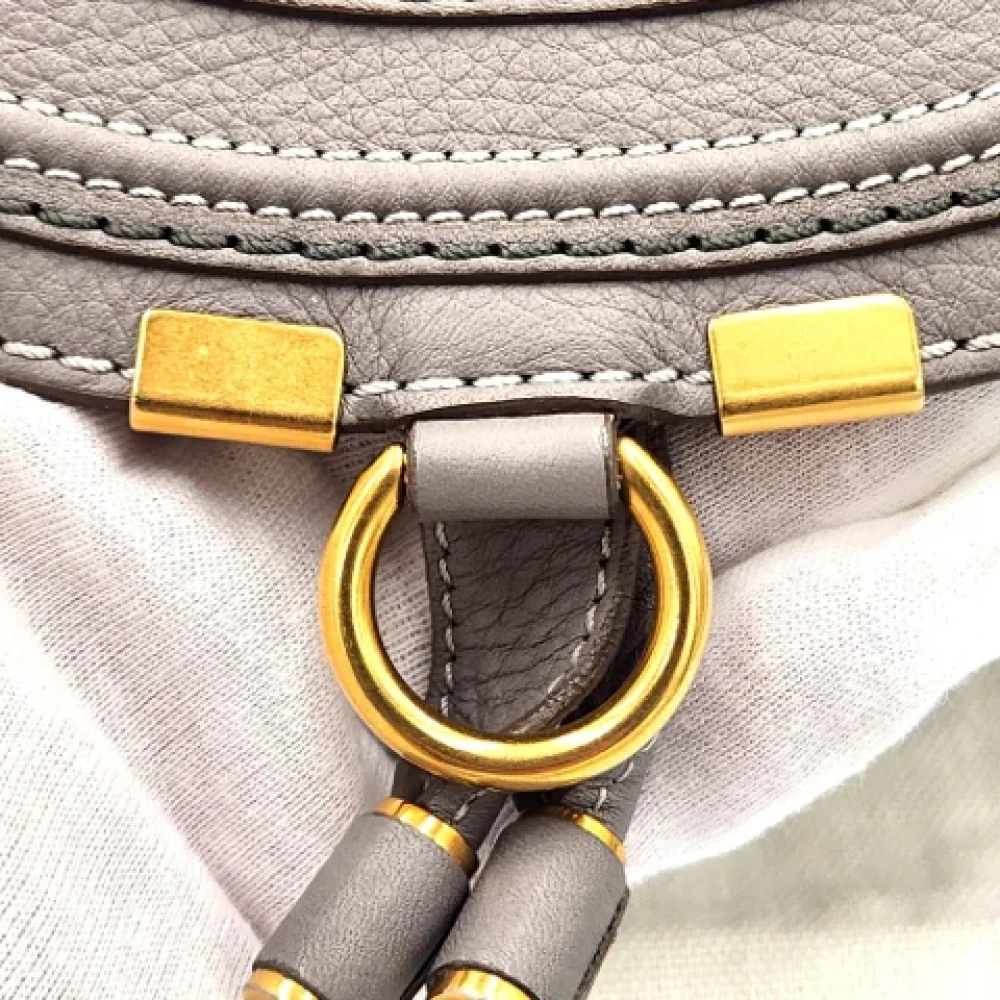 Chloé Pre-owned Leather shoulder-bags Gray Dames