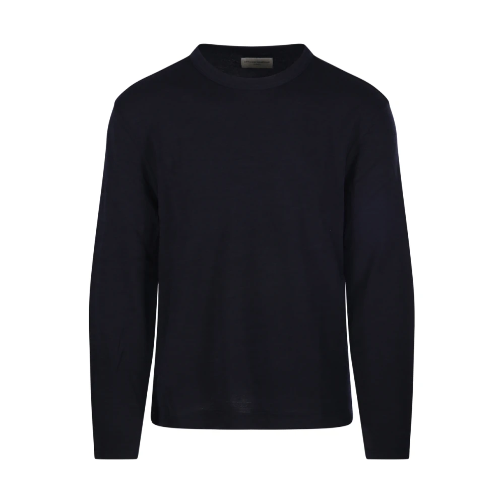 Officine Générale Donkerblauw Langarm T-shirt Blue Heren