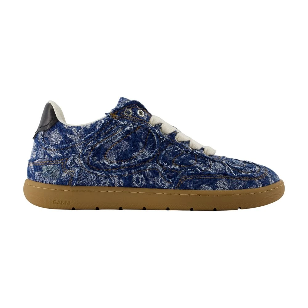 Ganni Women's Blue Sneakers, 6 Uk, Tapestry Trainers