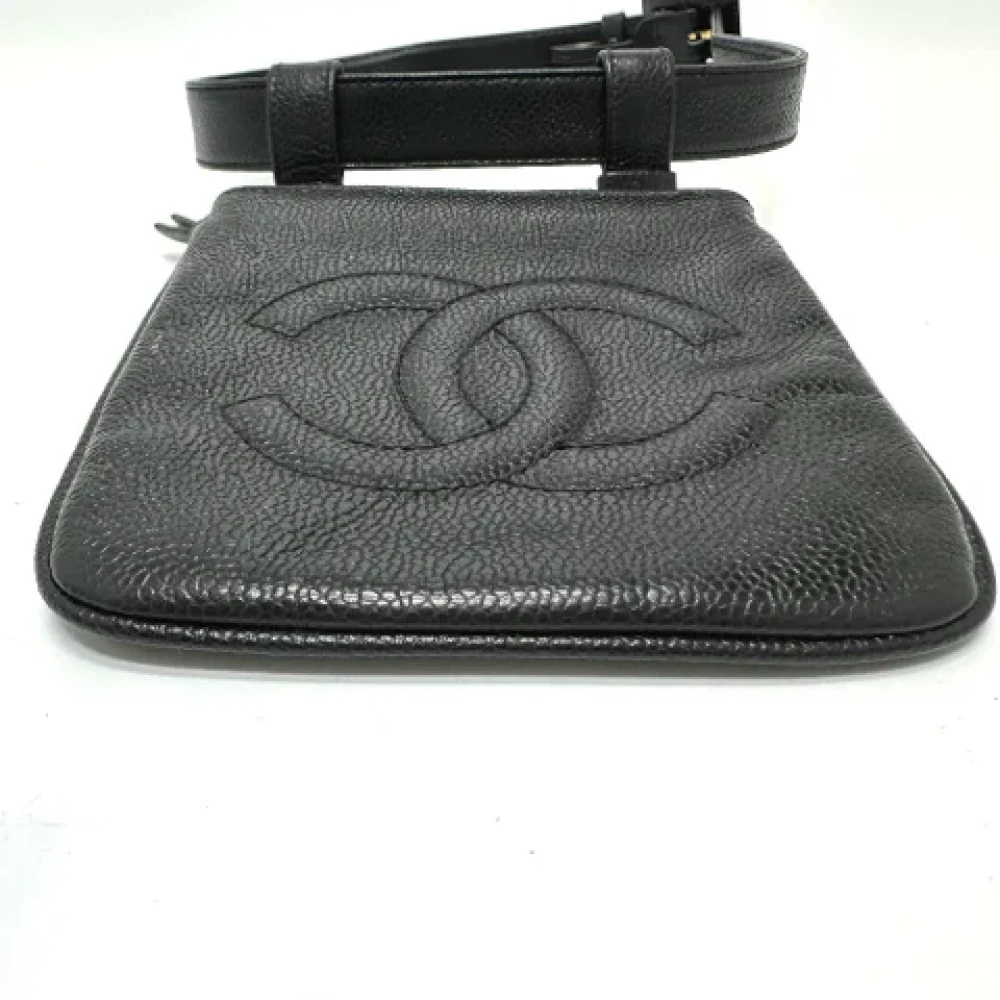 Chanel Vintage Pre-owned Leather clutches Black Dames