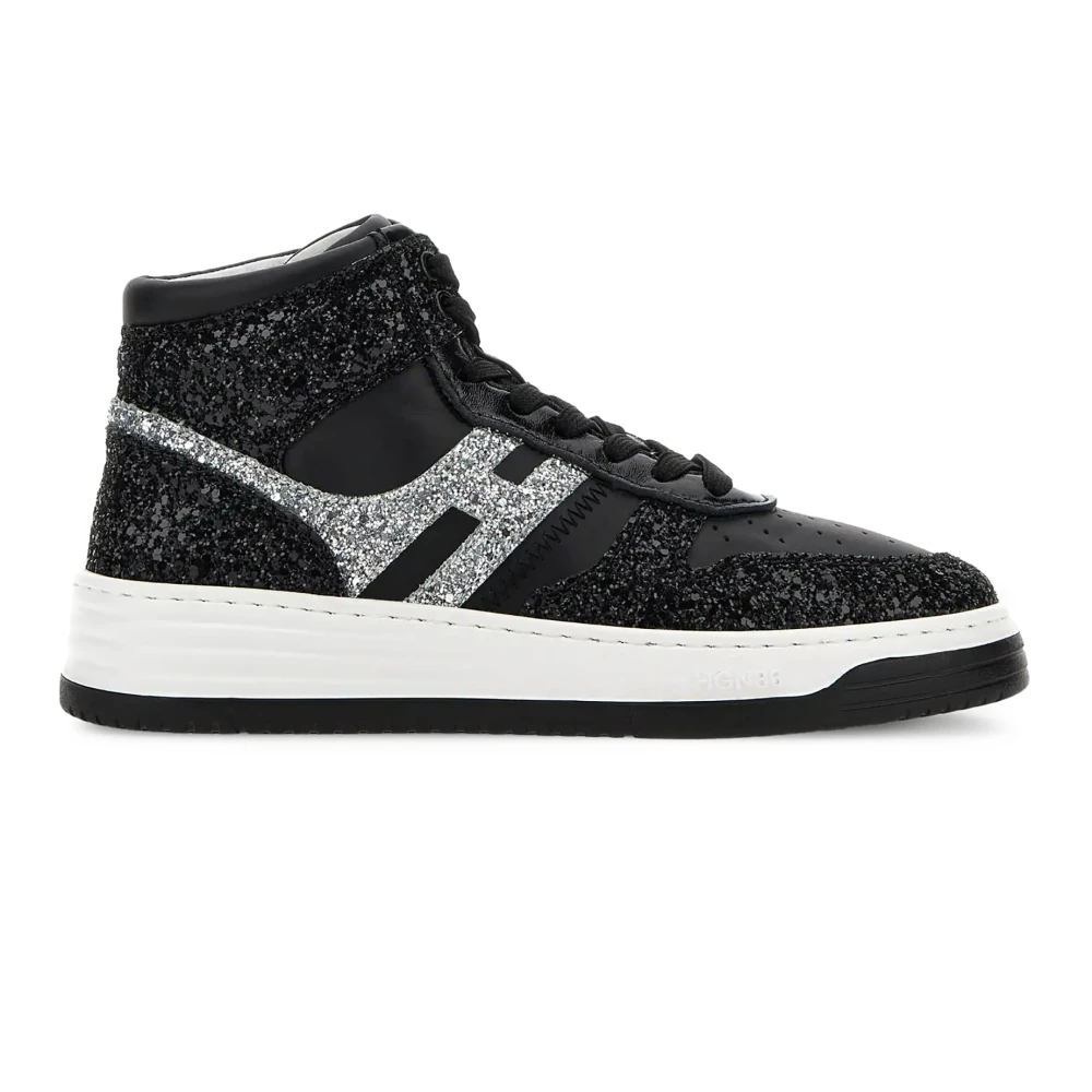 Hogan High-Top Sneakers met Retro Vibes Dames Schoenen Zwart