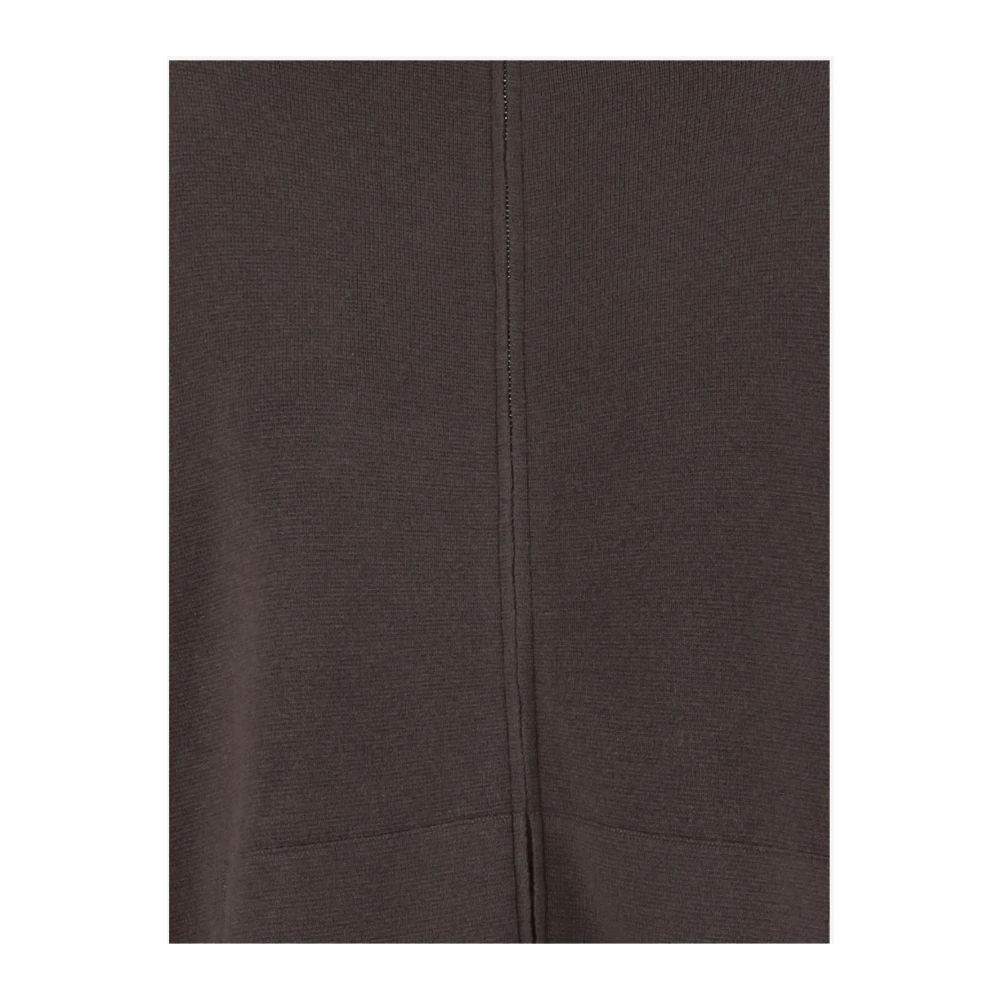 Wild Cashmere Wollen Blend Hoge Kraag Jas Brown Dames