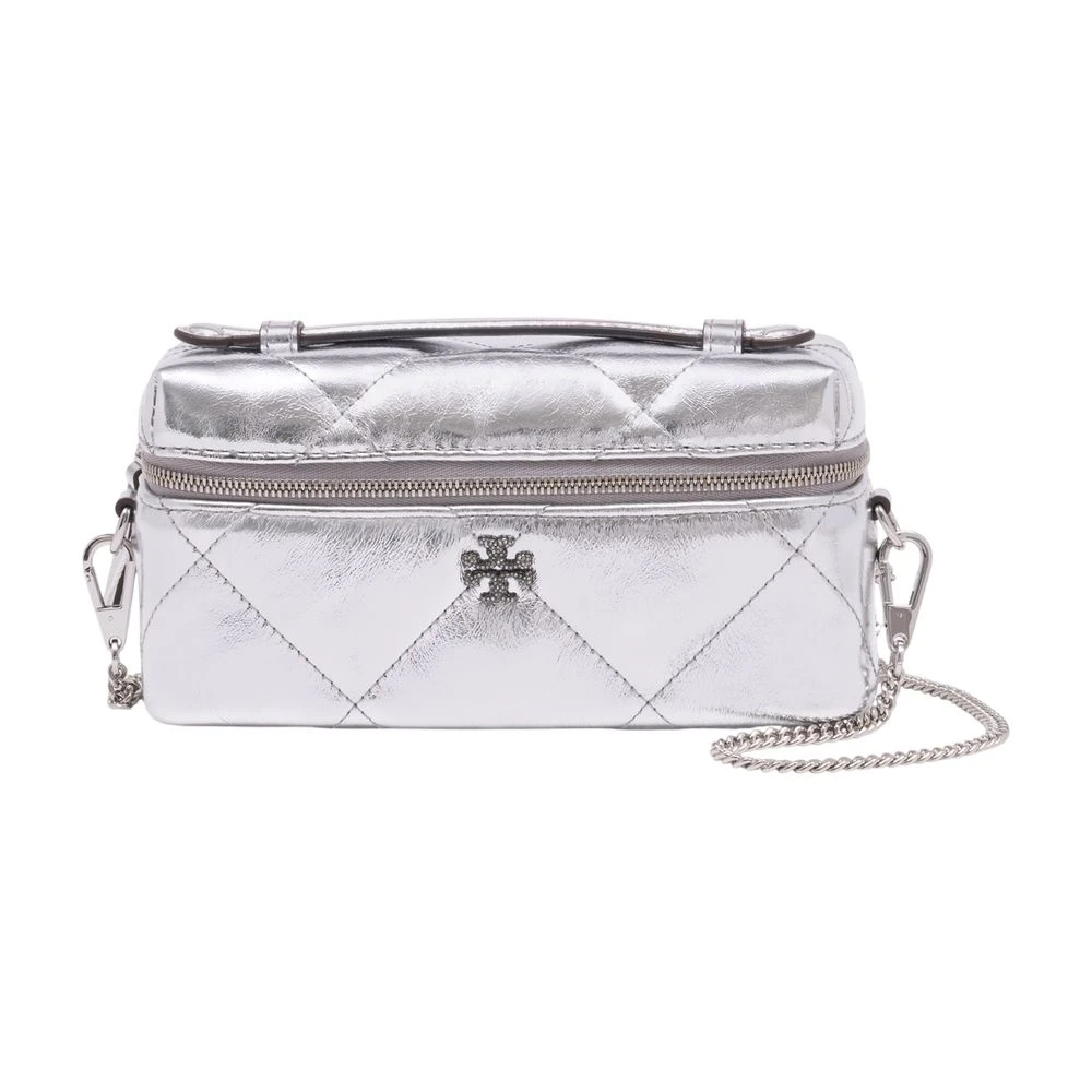 Tory Burch Women's Gray Kira Diamond Quilt East-West Shoulder Bag