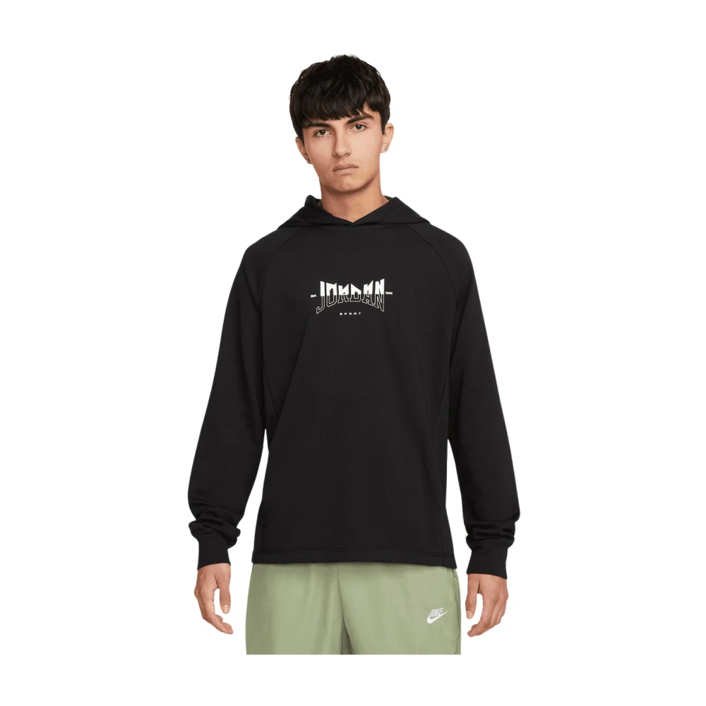 Nike Black Long Sleeve Training Tops, Male, Xl, Dri-Fit Sport Graphic Fleece Pullover Hoodie