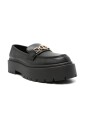 black-leather-logo-buckle-sandals
