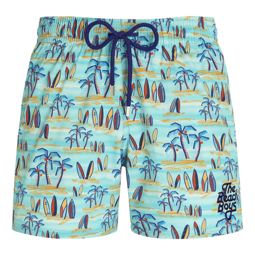 Vilebrequin Stretch zwemkleding Palms Surfs Blue Heren