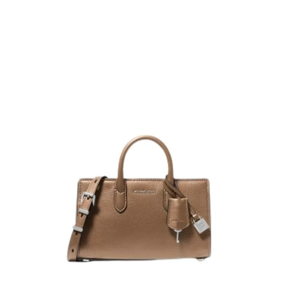Michael Kors Scarlett Lederen Crossbody Tas Brown Dames