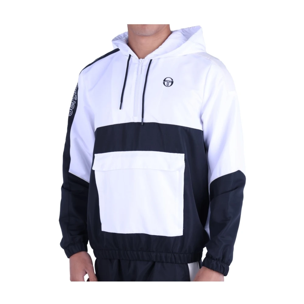 Sergio Tacchini Ritssluiting Sweatshirt Alettone White Heren