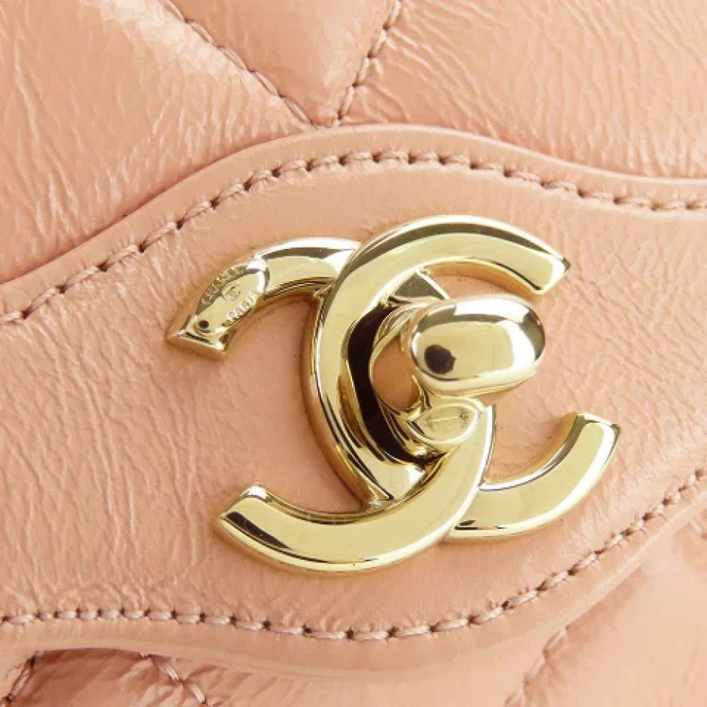 Chanel Vintage Pre-owned Leather chanel-bags Beige Dames