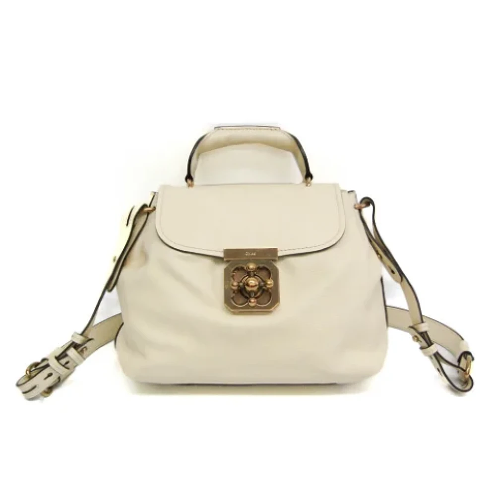 Chloé Pre-owned Leather handbags Beige Dames