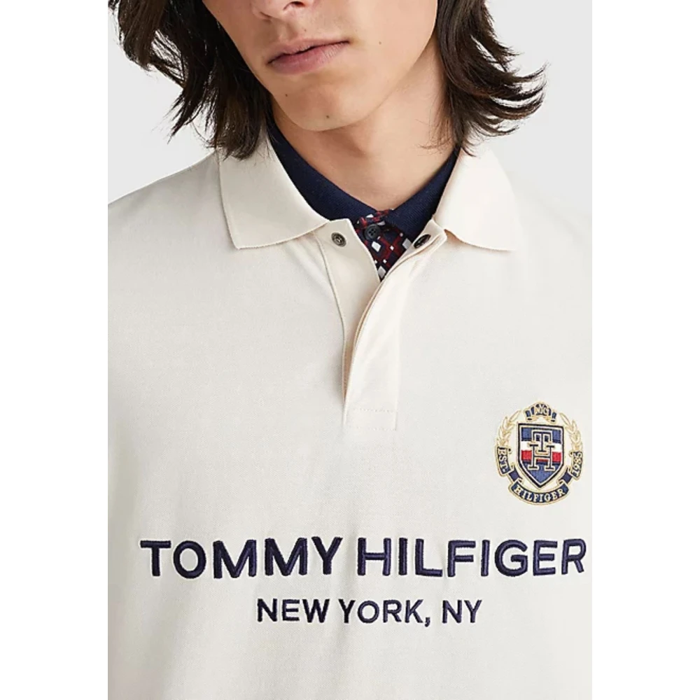 Tommy Hilfiger Icon Crest Borst Logo Slim Polo Beige Heren