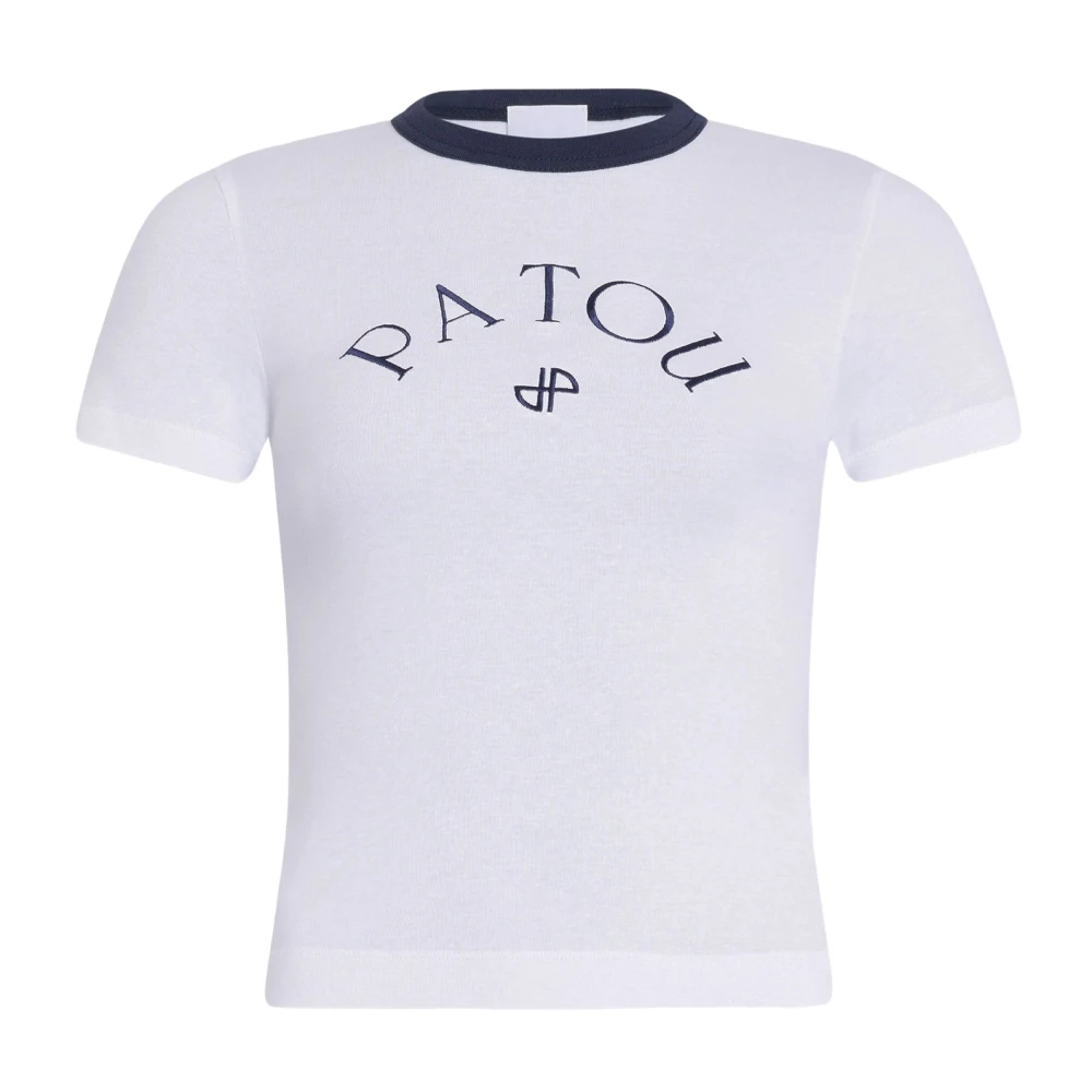 Patou Women's White T-Shirts, Xs, Cotton T-Shirt With Logo
