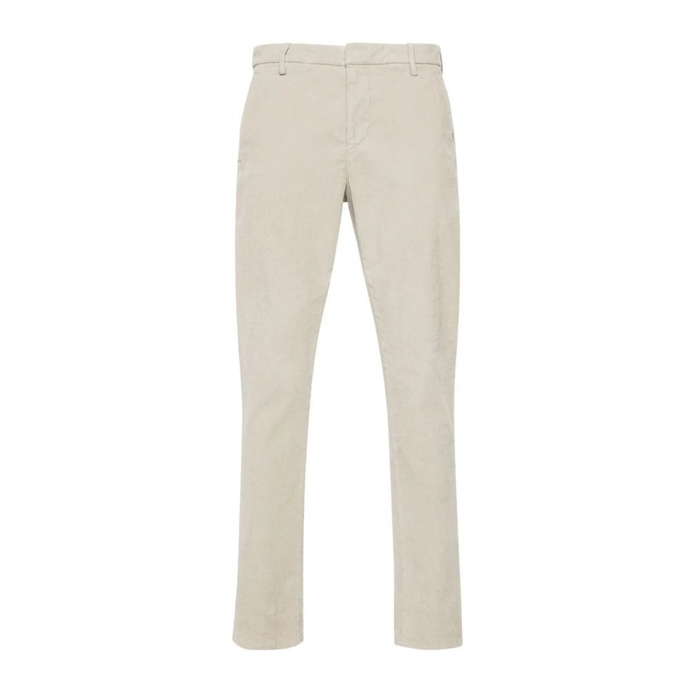 Dondup Corduroy Broek Beige Straight Leg Beige Heren