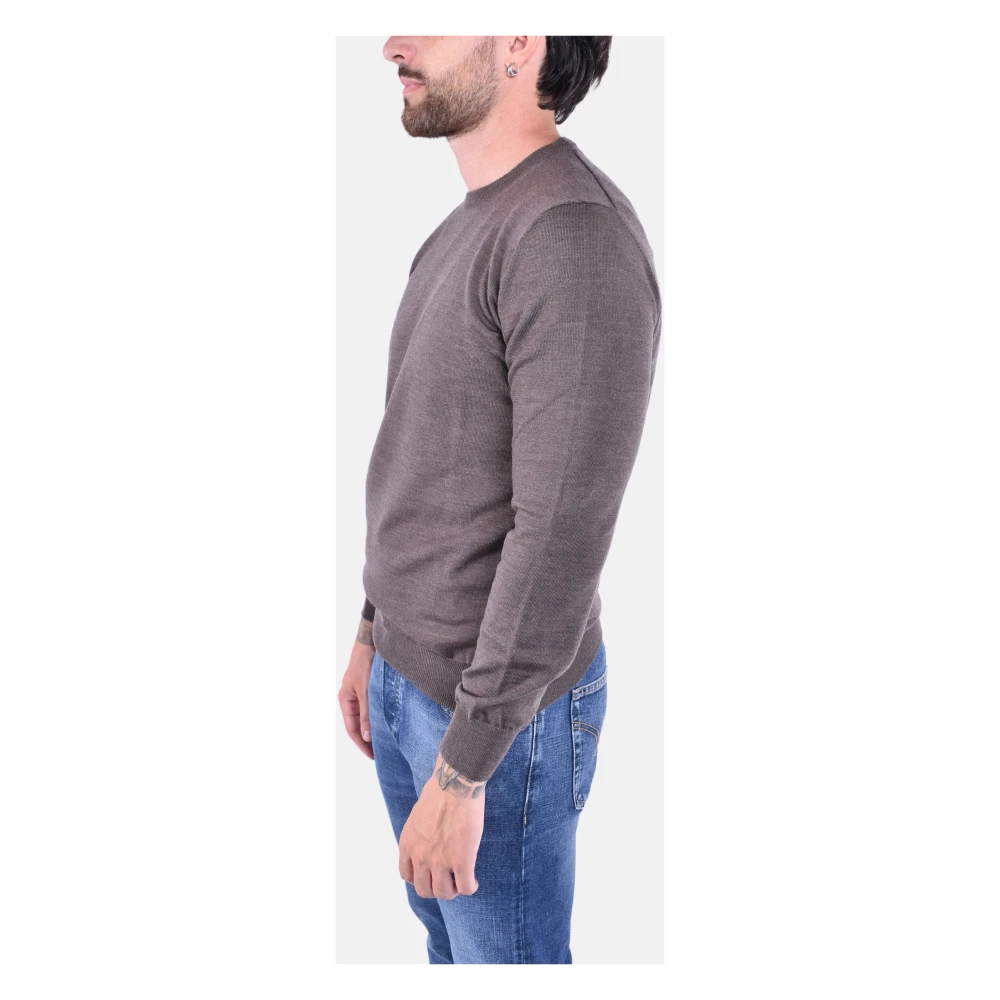 Kangra Wollen Ronde Hals Trui Gray Heren