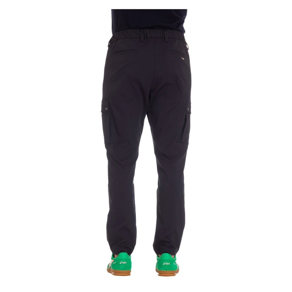 Herno Blauwe Broek met Rits en Koord Blue Heren