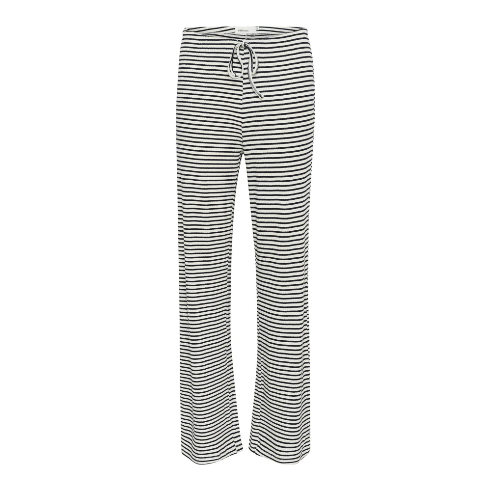 Karen by Simonsen Gestreepte elastische taillebroek Gray Dames
