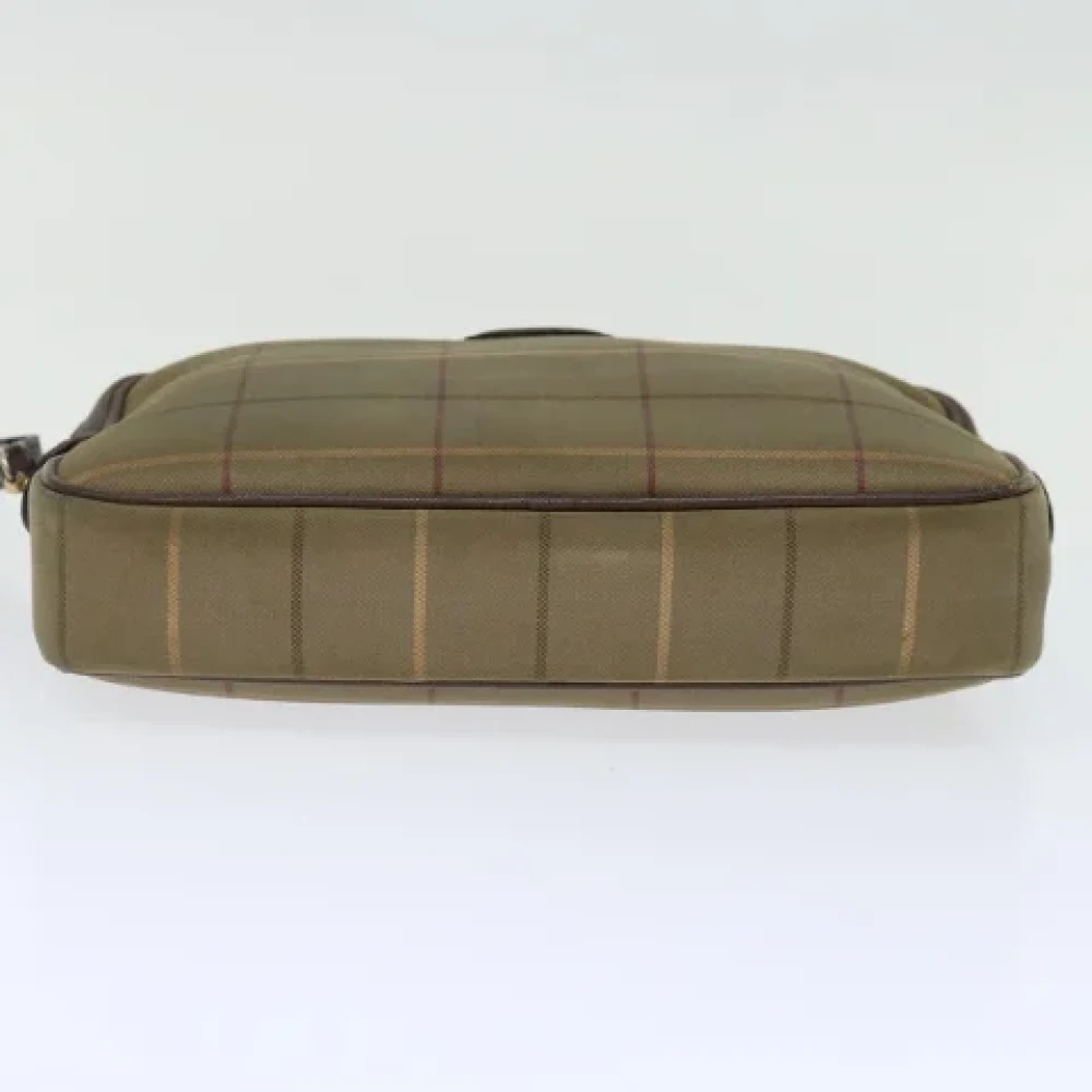 Burberry Vintage Pre-owned Canvas clutches Beige Dames