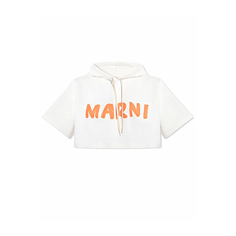 Marni Women's White Stylish Sweatshirt - Hoodies - Xs - Sweatshirts & Hoodies