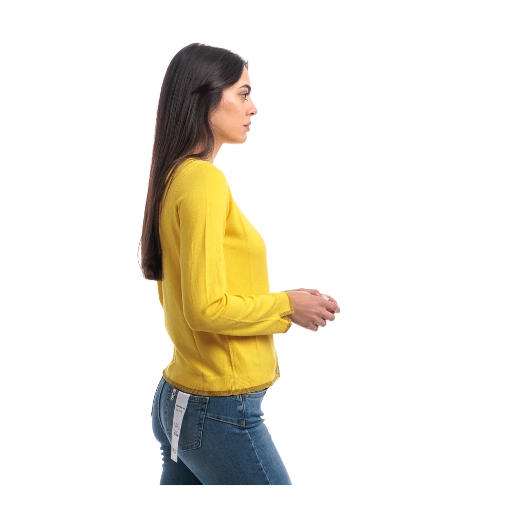 Liu Jo Gebreide Cardigan voor Vrouwen Yellow Dames