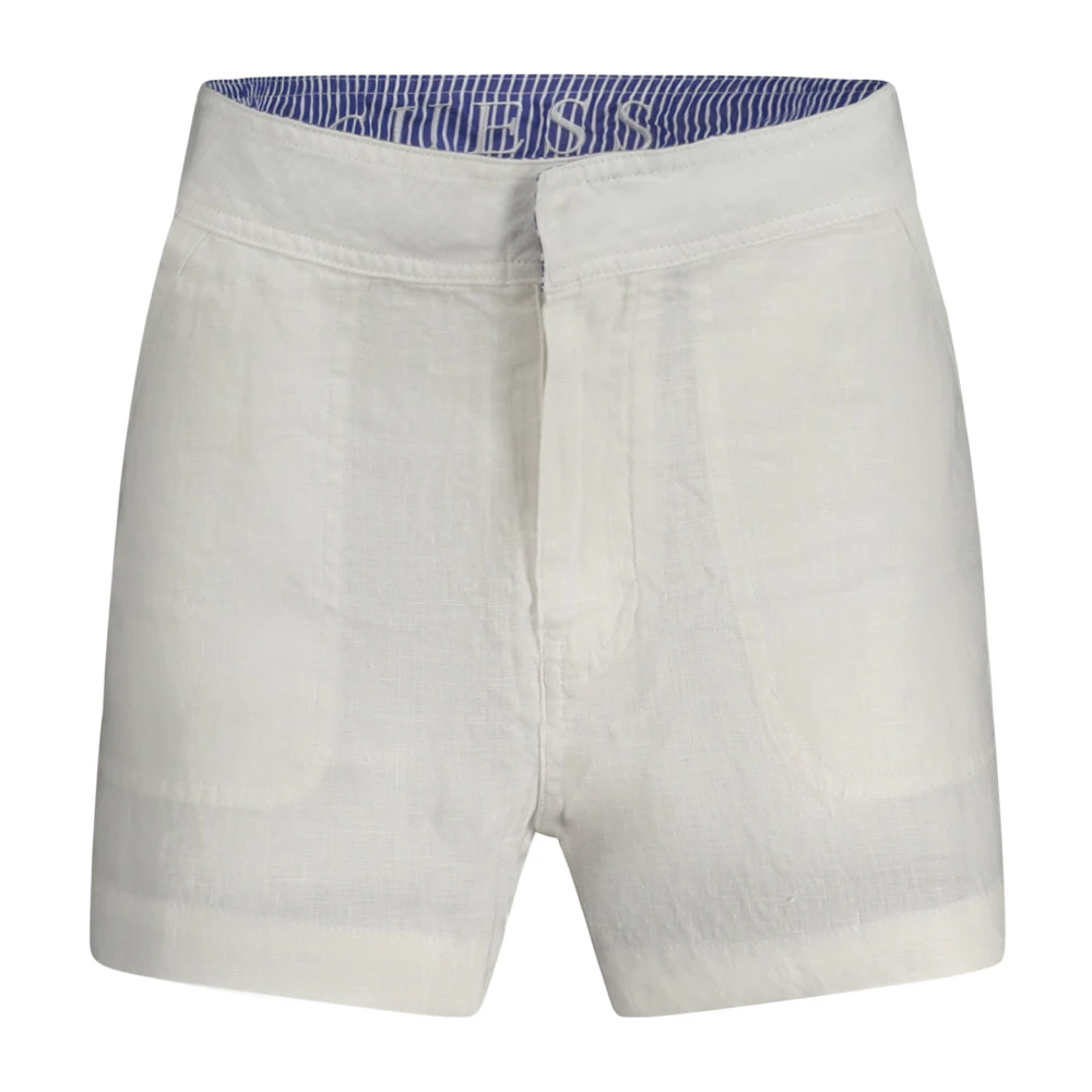 Guess Witte Dames Korte Broek met Logo White Dames