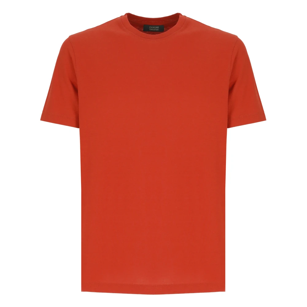 Zanone Oranje Katoenen T-shirt en Polo Orange Heren
