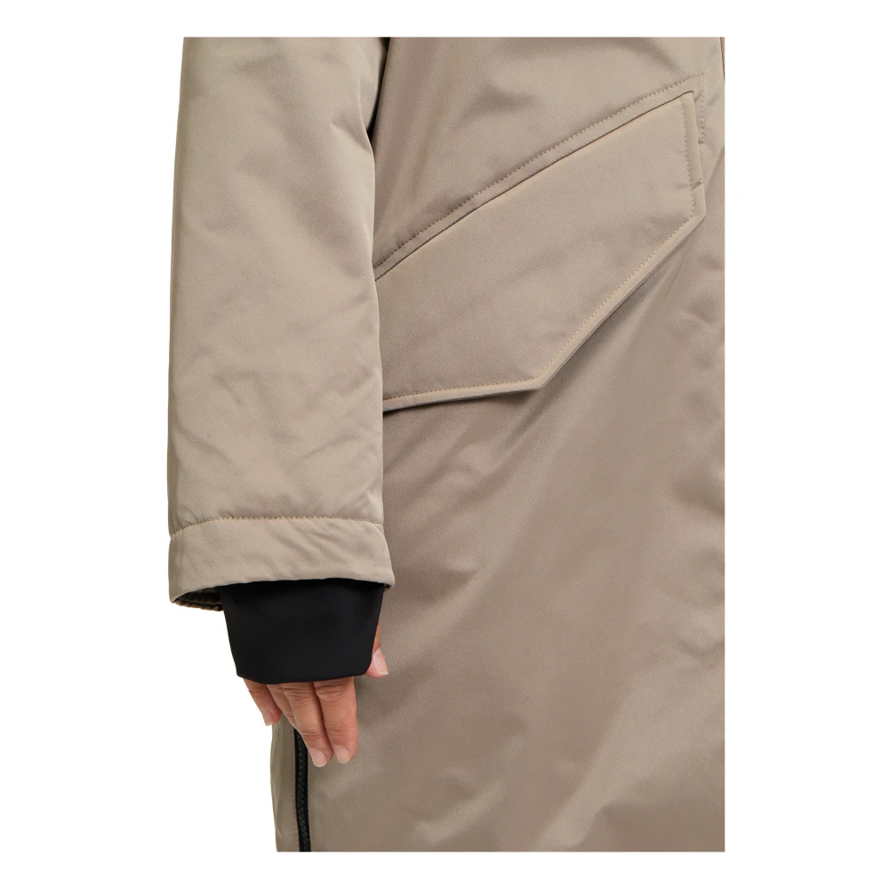 Amber & June Stijlvolle Jassen voor Mannen Beige Dames