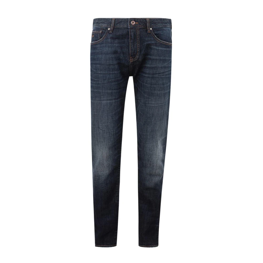 Armani Exchange Luxe Blauwe Katoenen Denim Jeans Blue Heren