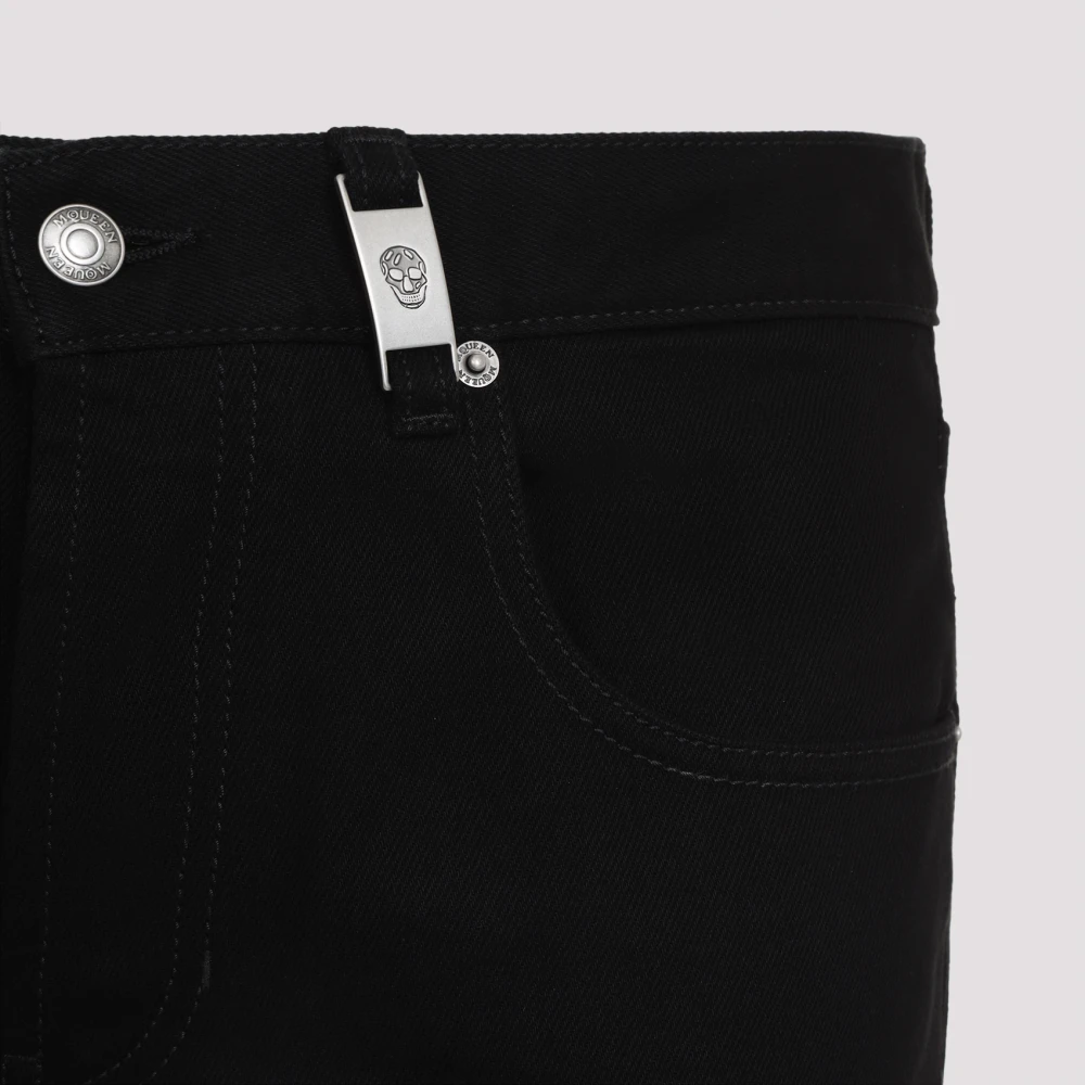 alexander mcqueen Zwarte Straight Leg Jeans Black Heren
