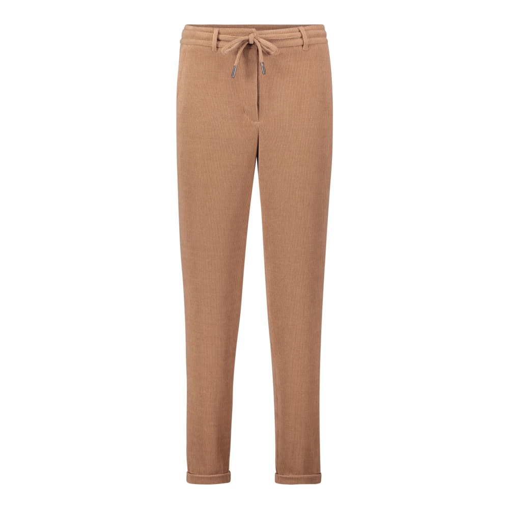 Betty & Co Casual broek met structuur Brown Dames