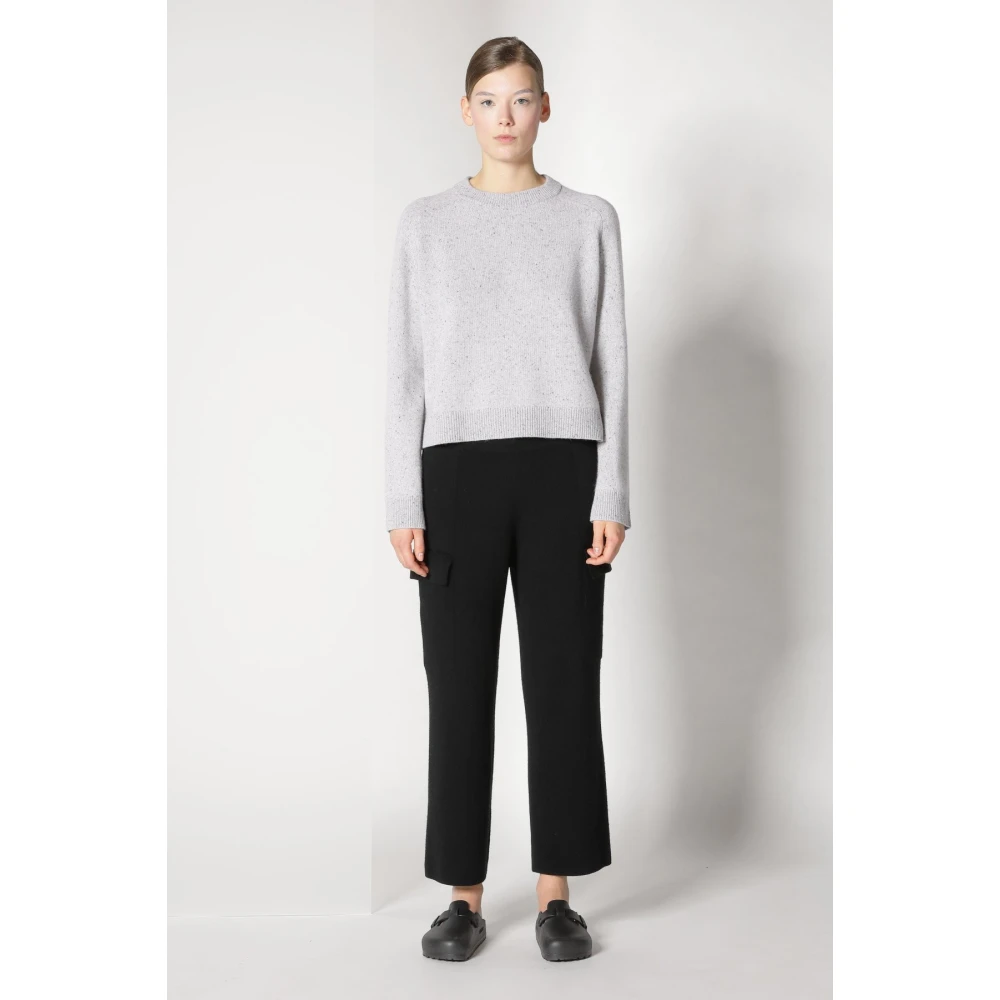 Sminfinity Gebreide Crew Neck Trui Gray Dames
