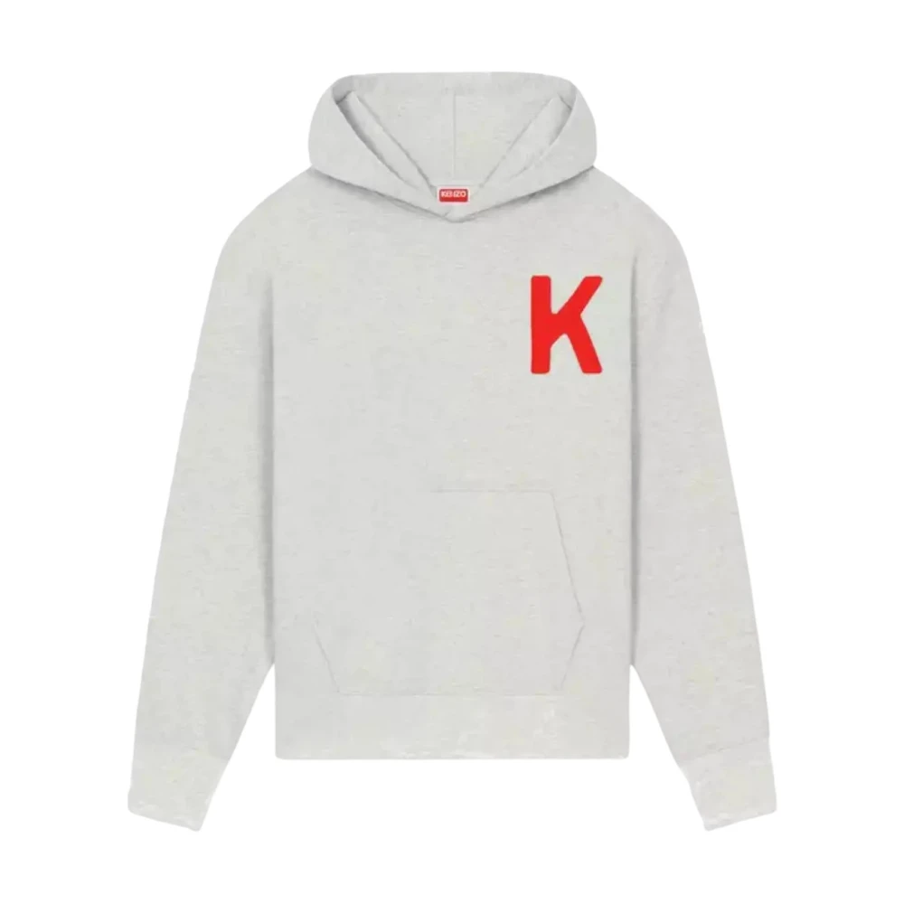 Kenzo Grijze Hoodie met Geborduurde Tijger Gray Dames