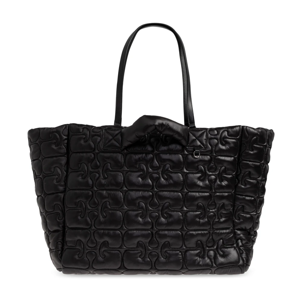Ganni Women's Black Quilted Re-Tech Xxl Tote