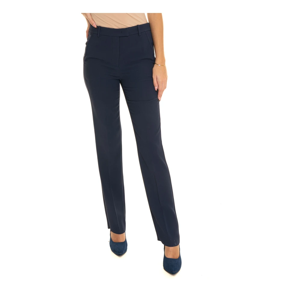 Emporio Armani Slim Fit Casual Broek Blue Dames