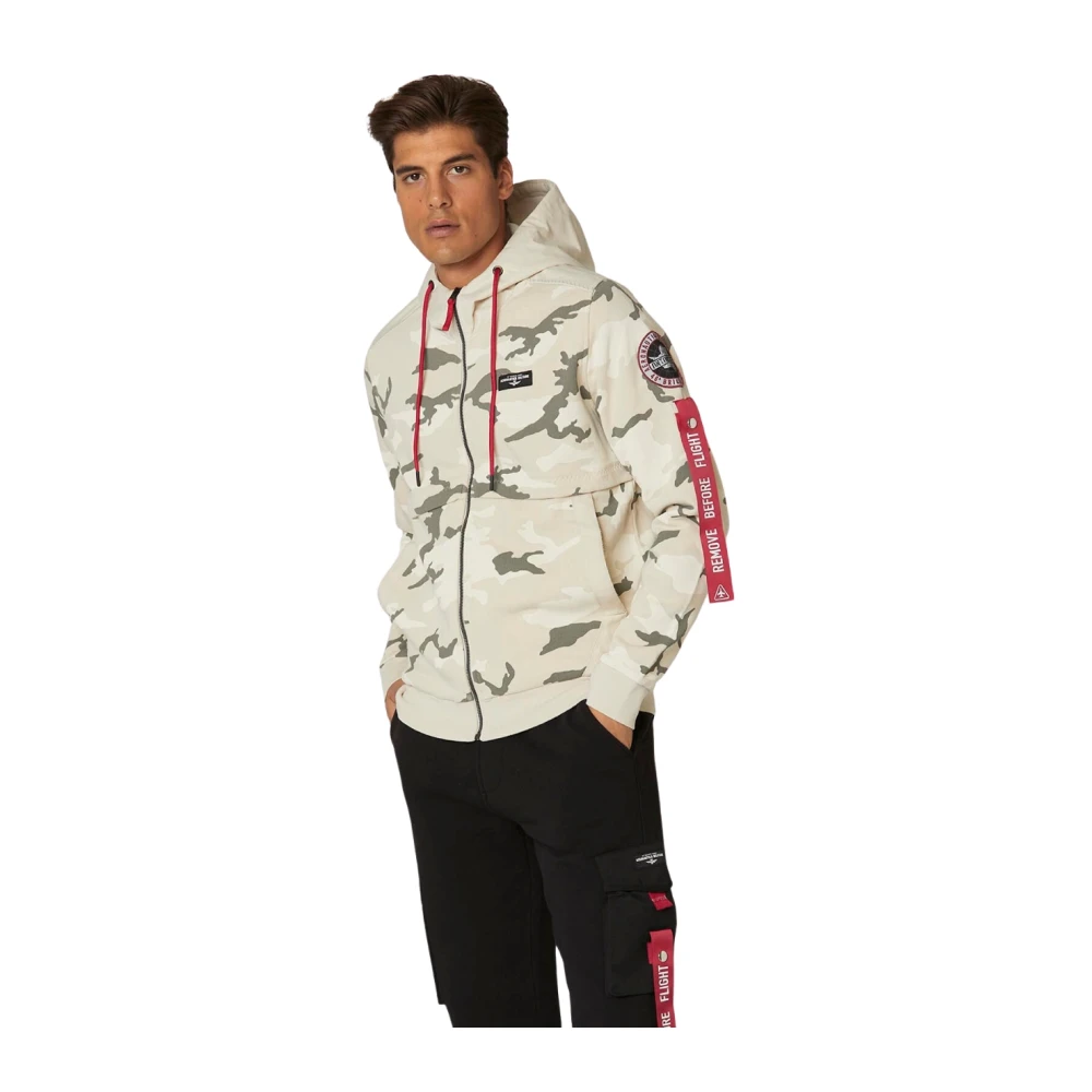 aeronautica militare Antarctica Speciale Editie Fleece White Heren