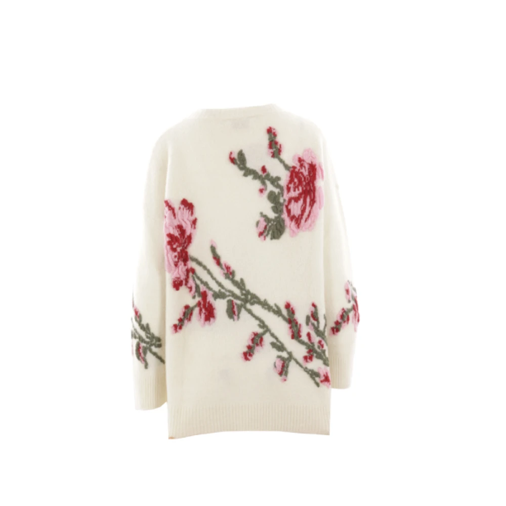 Blumarine Bloemen Jacquard Sweaters Beige Dames