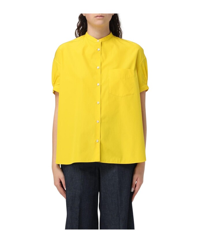 chemise-jaune-a-col-mandarin-en-coton