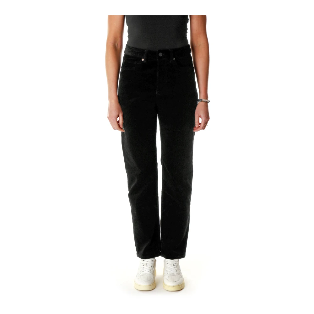 ARMEDANGELS Corduroy Highwaist Straight Fit Jeans Black Dames