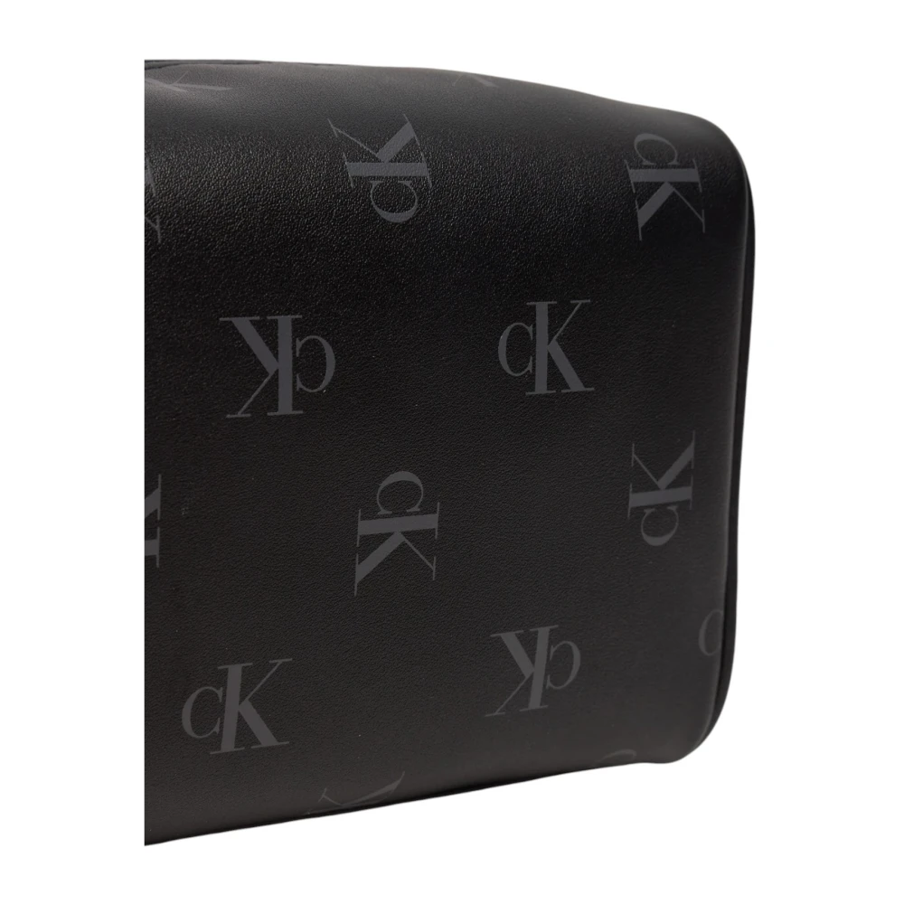 Calvin Klein Jeans Moderne Print Rits Tas met Zakken Black Heren